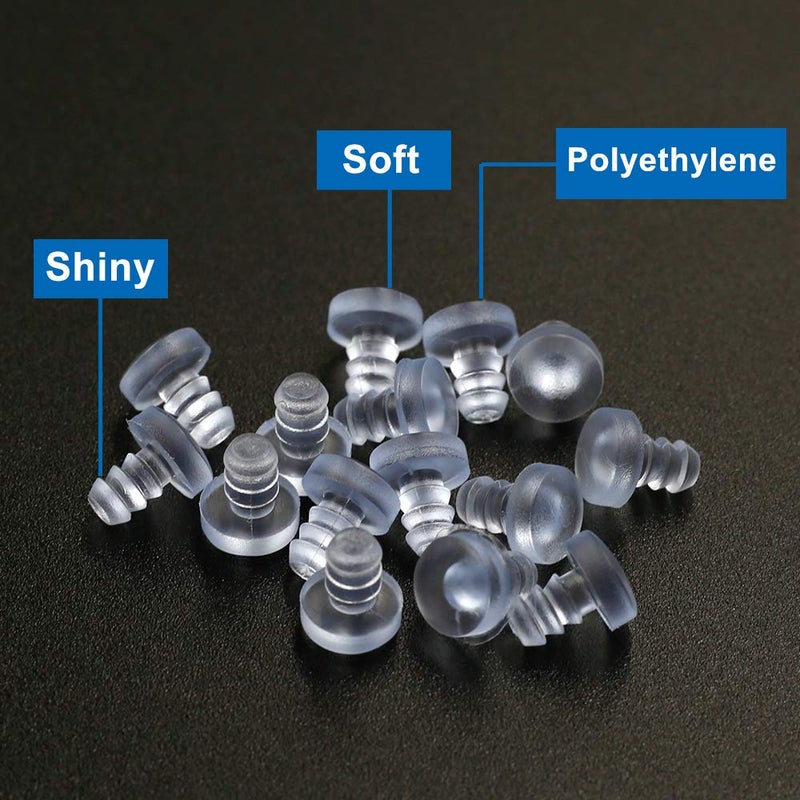 Luomorgo 50Pcs Stem Bumper Glides, Glass Top Table Bumpers with Stem for Cabinet Doors Patio Furniture, for 3/16 Inch Holes - Image 4